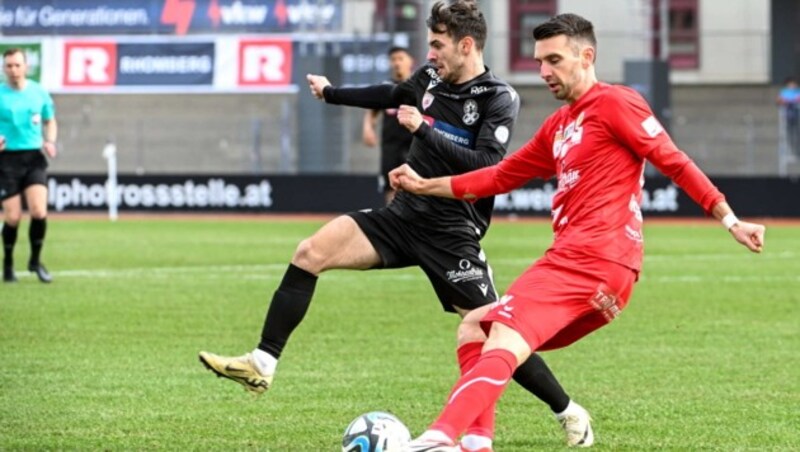 Stefan Umjenovic (re.) hat sich in Dornbirn gut eingelebt. (Bild: GEPA pictures)