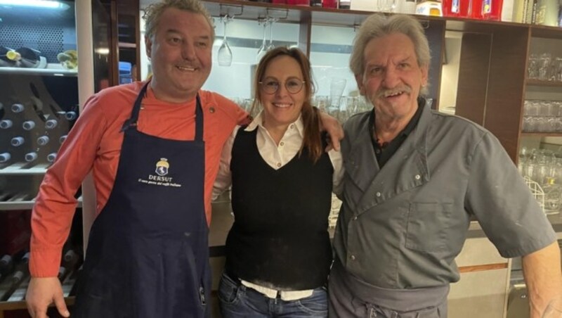 Sonja und Marco haben mit Wolfgang Daum (re.) einen Geschäftsführer für den „Rosengarten 2“, der derzeit im Gasthof „Koreth“ in Innsbruck-Mühlau untergebracht ist, gefunden. (Bild: Gassler Markus)