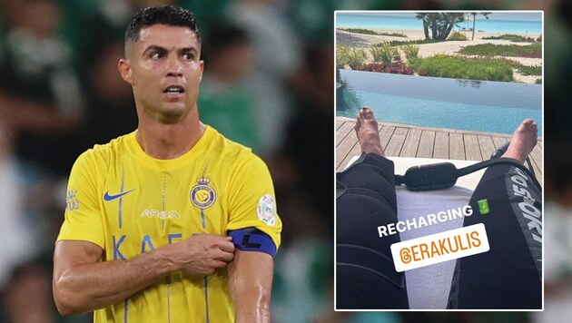 Diese Story hat Ronaldo-Fans in Aufruhr versetzt.  (Bild: APA/AFP, instagram.com/cristiano)