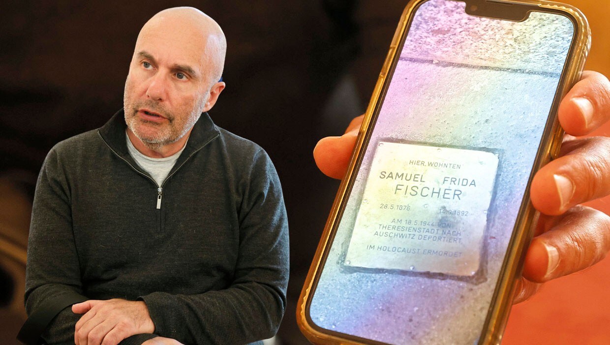 A memorial stone on Vienna's Wieden commemorates the deportation of Daniel Hochberg's grandparents. (Bild: Reinhard Holl, Krone KREATIV) A memorial stone on Vienna's Wieden commemorates the deportation of Daniel Hochberg's grandparents. (Bild: Reinhard Holl, Krone KREATIV)