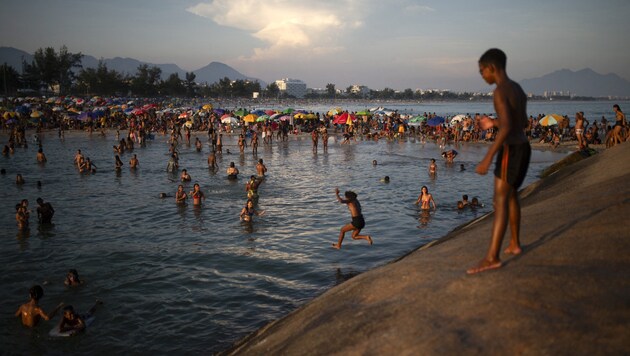 Las temperaturas extremadamente altas reinaron en Brasil durante el fin de semana. (Bild: AFP)