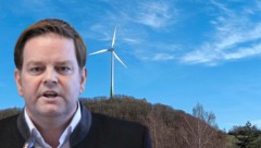 Tirols FPÖ-Chef Markus Abwerzger spricht sich gegen Windräder aus. (Bild: Manuel Schwaiger/Christof Birbaumer/Krone KREATIV)