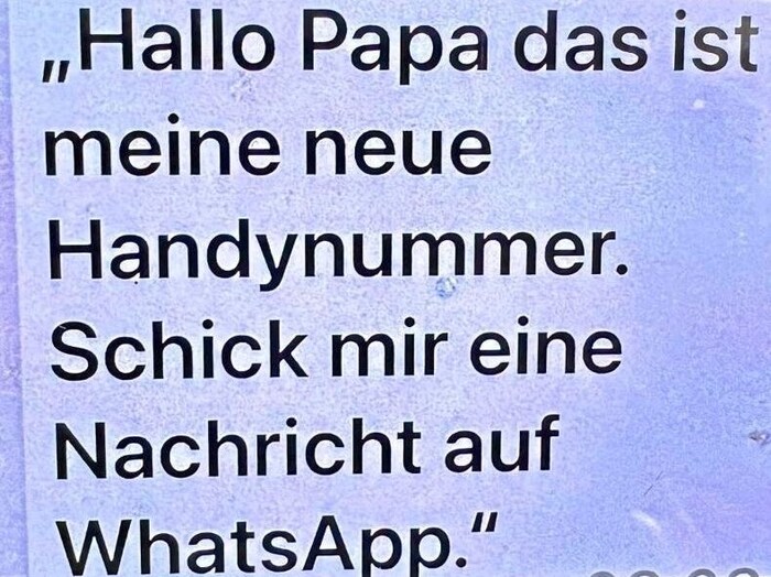 Die Opfer erhielten Nachrichten wie diese.