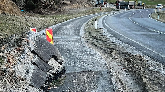 Der Radweg wurde arg in Mitleidenschaft gezogen.