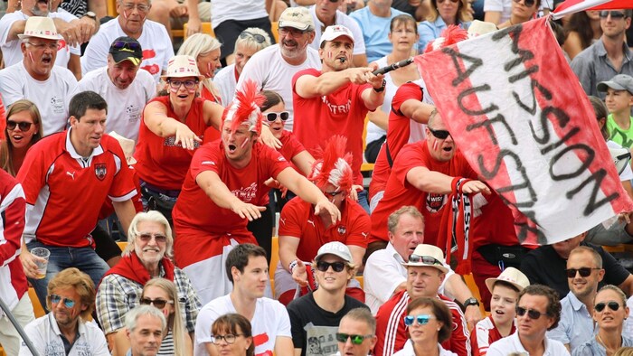 Die Fans feierten 2018 am Grazer Messegelände eine Tennis-Party gegen Australien.