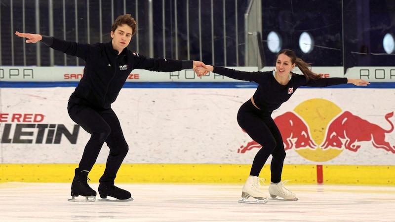 Sophia Schaller (re.) und Livio Mayr bräuchten bessere Trainingsmöglichkeiten. (Bild: Andreas Tröster)