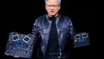 Nvidia-Chef Jensen Huang bei einer Präsentation neuer Nvidia-Chips. (Bild: AFP)