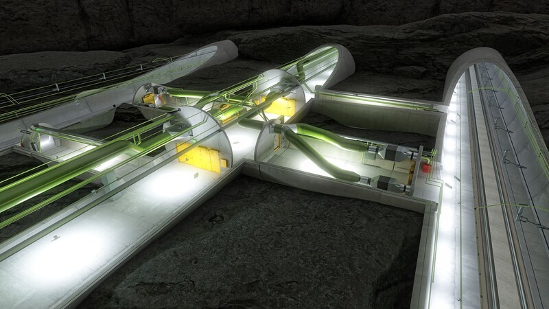 Die Nothaltestelle des Koralmtunnels im 3D-Plan. (Bild: ÖBB/3D Schmiede)