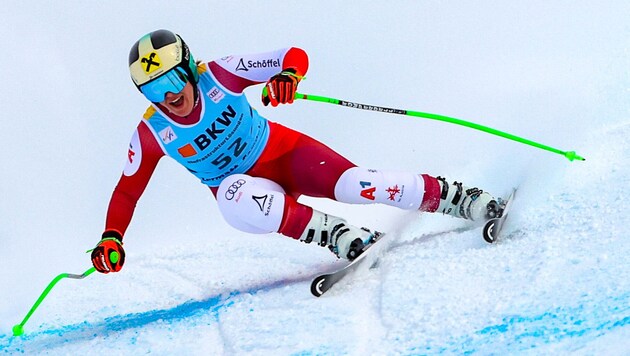 Magdalena Egger was the fastest in the first Kvitfjell training run. (Bild: GEPA pictures)