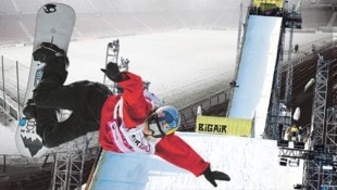 Anna Gasser freut sich schon auf die Rampe aus Chur im Wörthersee-Stadion. (Bild: GEPA ,Krone KREATIV)