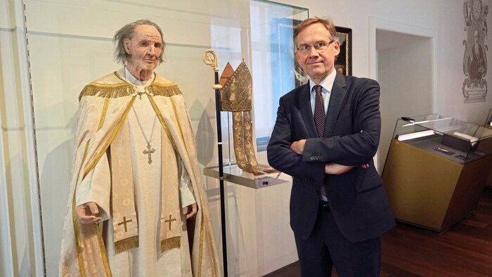 Curator Christian Rapp in the exhibition
