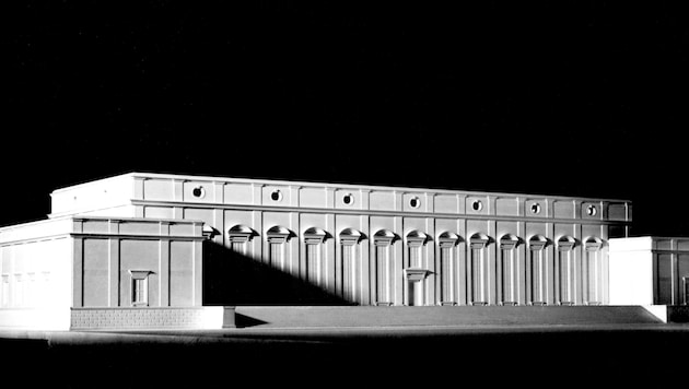 Model of the "Führer Museum" in Linz, which was also to house a picture gallery. (Bild: Archiv der Stadt Linz)