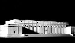Modell des „Führermuseums“ in Linz, das auch eine Gemäldegalerie beherbergen sollte. (Bild: Archiv der Stadt Linz)