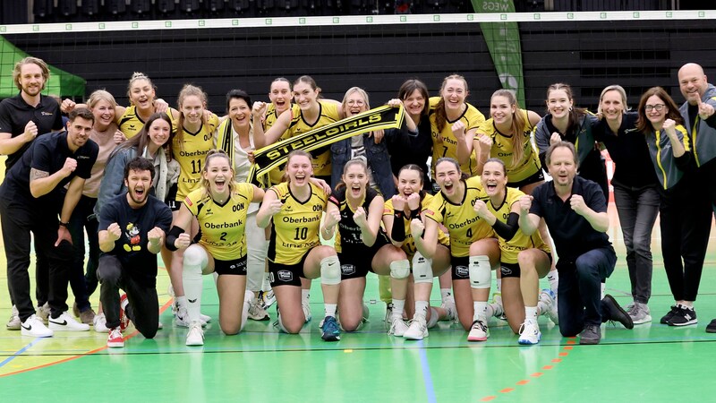 Das Team der Steelvolleys hofft am Samstag auf Linzer Zusammenhalt (Bild: GEPA)