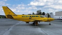 Ein Vermessungsflugzeug wie dieses wird in den nächsten Tagen Daten erheben.