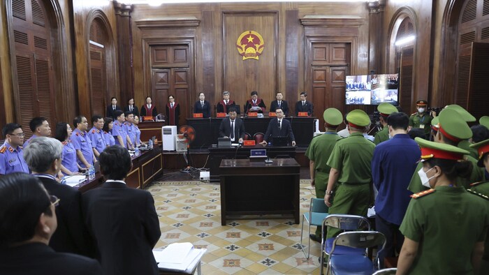 Vietnam's biggest financial scandal is being tried in this courtroom.