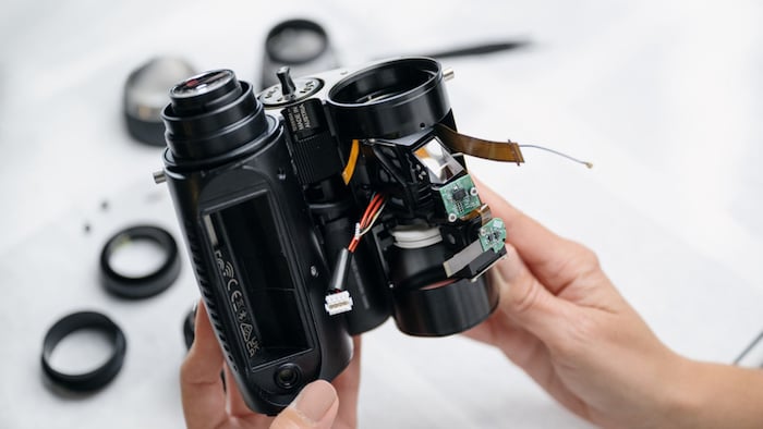 Ein Blick ins Innere des Swarovski AX Visio, bei dem die Tiroler quasi die Technik eines ...
