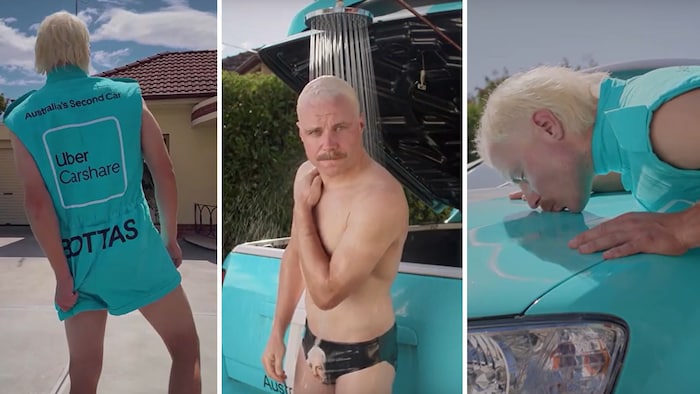 Valtteri Bottas macht Werbung für einen australischen Geländewagen.
