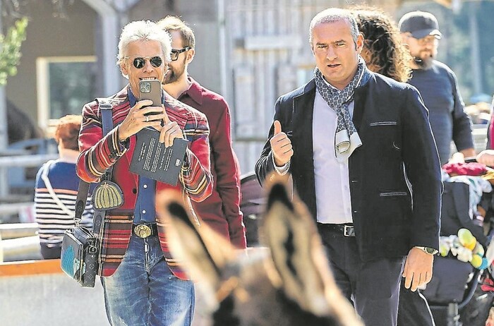 Thomas Brezina mit Aiderbichl-Chef Dieter Ehrengruber