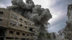 Ein israelischer Luftangriff auf Gaza-Stadt (Bild: APA/AFP)