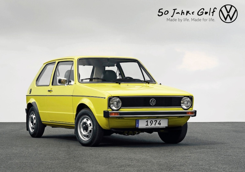 Mit dem ersten VW Golf im Jahr 1974 startete der Erfolg des Golfs. (Bild: Volkswagen AG)