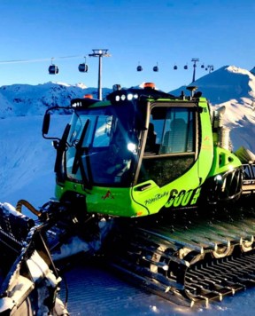The Pistenbully with diesel-electric drive was convincing. (Bild: Silvretta Montafon Andreas Wieser)