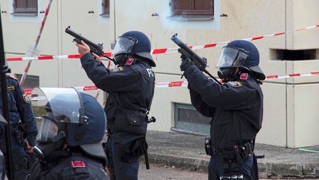 The Carinthia task force practiced various operational scenarios (Bild: Polizei Kärnten)