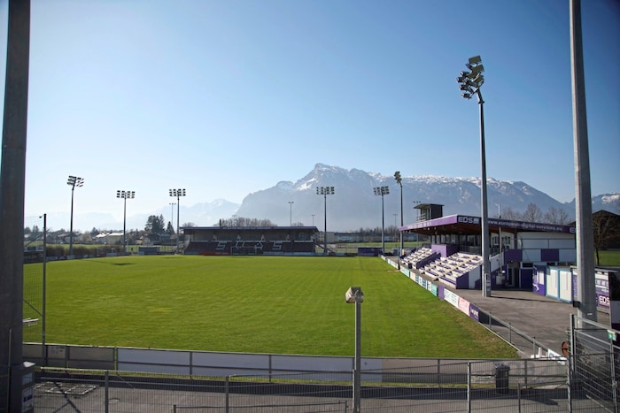 Hundreds of apartments are being built next to the Austria stadium in Maxglan - which has led to ...