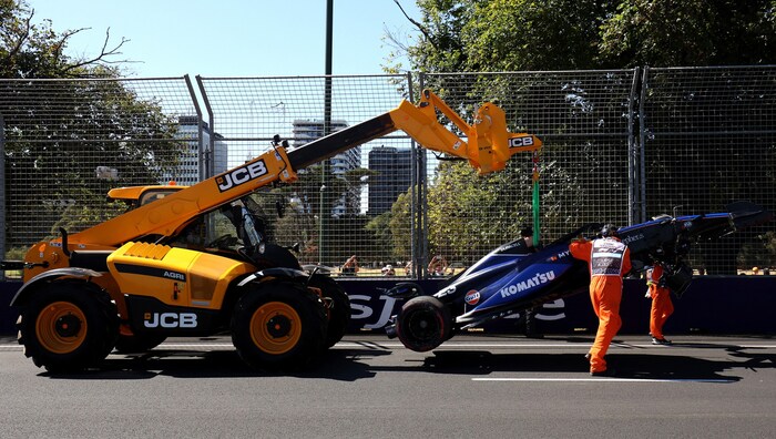 Alexander Albon wrecked his car.
