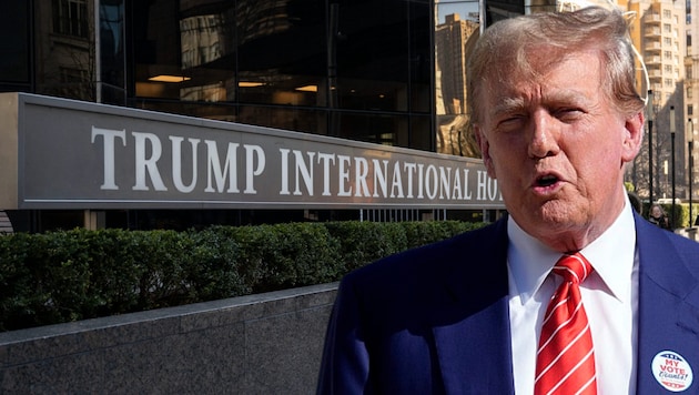 Former President Donald Trump needs almost half a billion dollars - but he has not yet been able to raise the money. (Bild: AFP, Krone KREATIV)