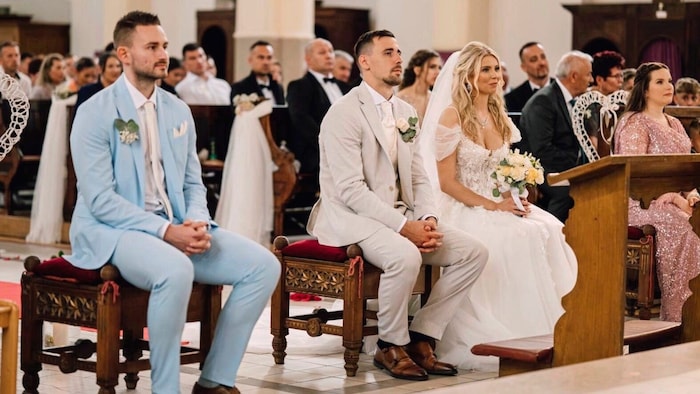 Boris Tanic (left) was best man at Marin and Ana's wedding.