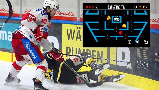 If Matt Fraser and the KAC win again, there will be food for the red "KAC Man". (Bild: F. Pessentheiner)