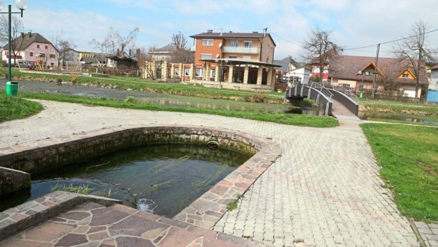 Today, Leitgeb Park and the small pond are back to normal. (Bild: Uta Rojsek-Wiedergut)