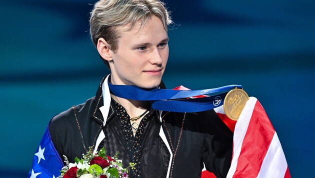 Ilia Malinin took the gold medal. (Bild: APA/Getty Images via AFP/GETTY IMAGES/Minas Panagiotakis)