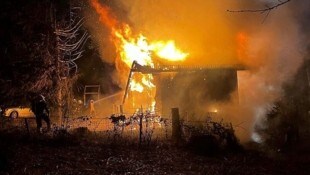 Das Einfamilienhaus stand in Vollbrand. (Bild: FF Eichgraben)