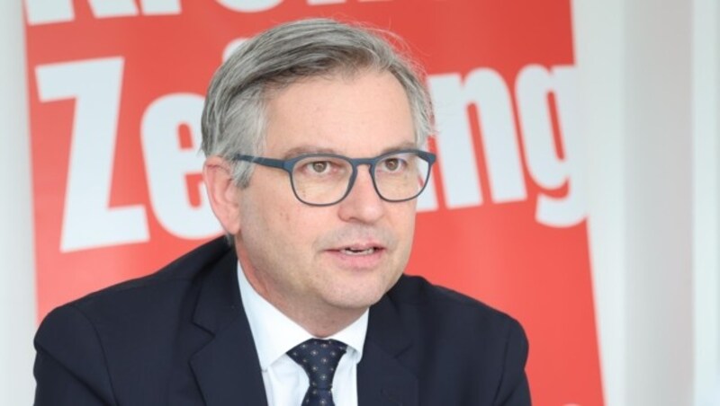 The Finance Minister answered questions in the "Krone" interview. (Bild: Birbaumer Johanna)