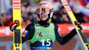 Daniel Huber sorgte in Planica für Staunen.  (Bild: AP)