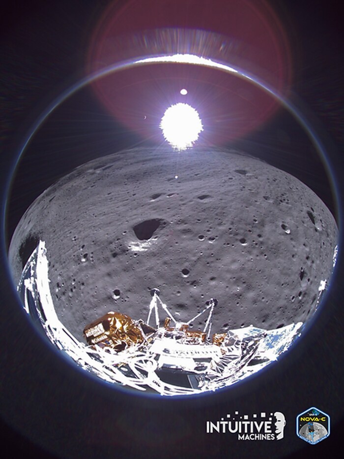 During the difficult landing maneuver, however, one of Ulysses' legs got caught on the lunar ...