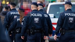Jeden Tag müssen Polizisten aus den Bundesländern mit einem Zug der Bereitschaftseinheit in Wien aushelfen. (Bild: APA/Florian Wieser, Krone KREATIV)