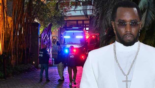 US rapper Sean "Diddy" Combs has been targeted by the authorities ... (Bild: AFP, APA/AFP/ANGELA WEISS)