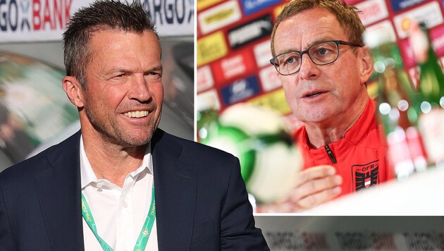 Lothar Matthäus (left) comments on Ralf Rangnick. (Bild: GEPA pictures)