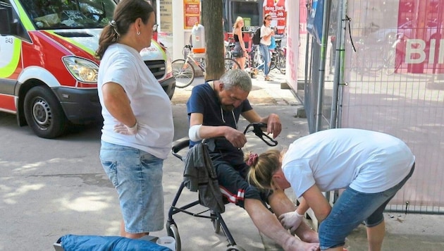 The Med4Hope team looks after the homeless directly on the street. (Bild: Med4Hope Wien)