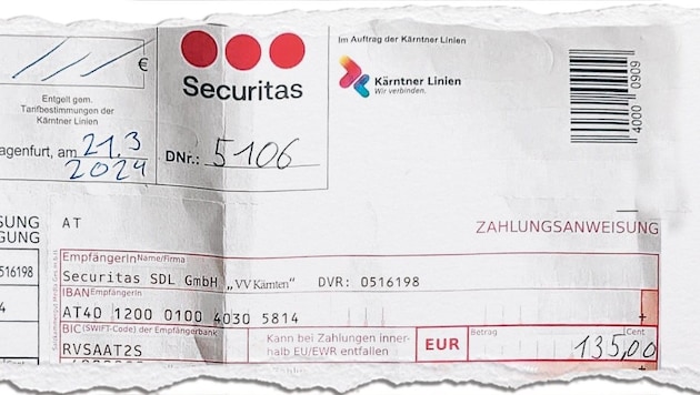 Because the girl had forgotten her school travel pass, the "bus sheriff" handed her a refund slip on the spot. (Bild: zVg)