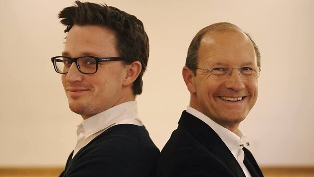 Stefan Moser (left) and Urs Harnik have been managing Komödie Graz since 2019 (Bild: Martin Schneider)