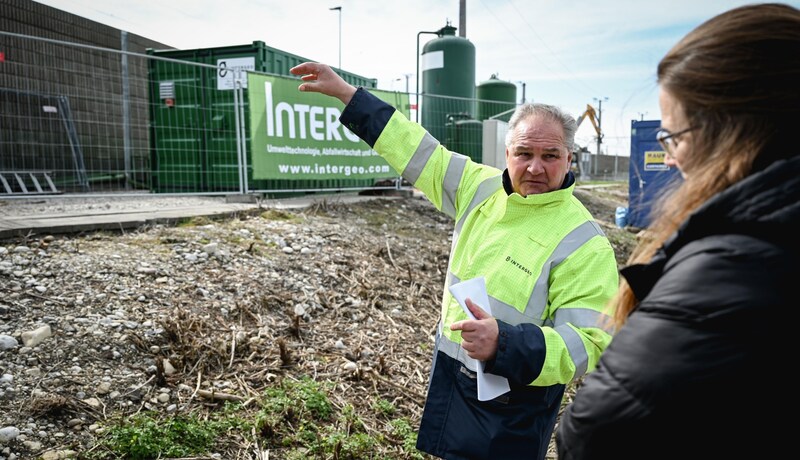 Alfred Fritsch (ganz oben) von der Firma Intergeo kämpft seit Monaten gegen die Verbreitung des Giftes. (Bild: Wenzel Markus)