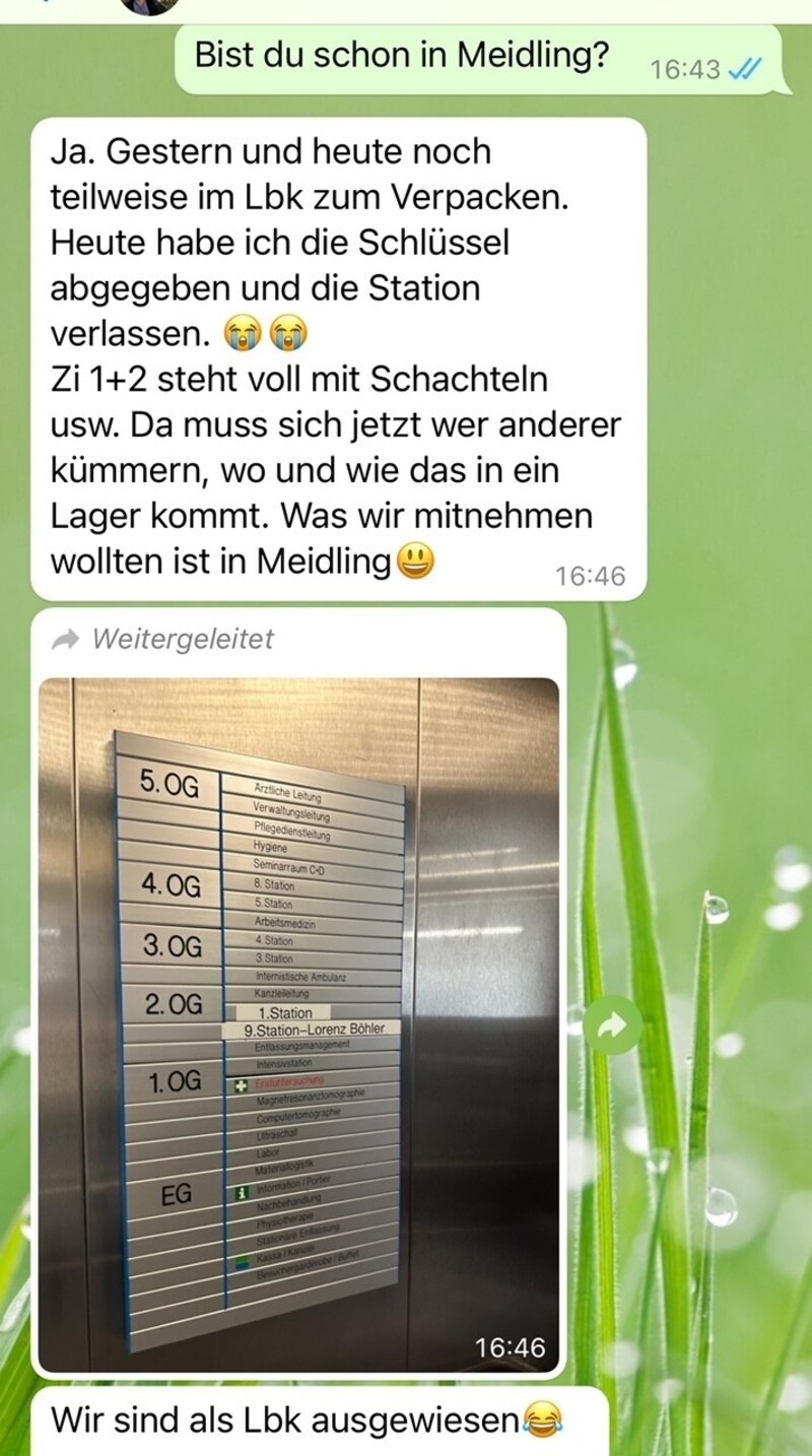 Keine Infrastruktur, aber dafür ein aufgeklebter Zettel auf dem Orientierungsplan in Meidling – den Böhlerianern bleibt nur Galgenhumor. (Bild: zVg)