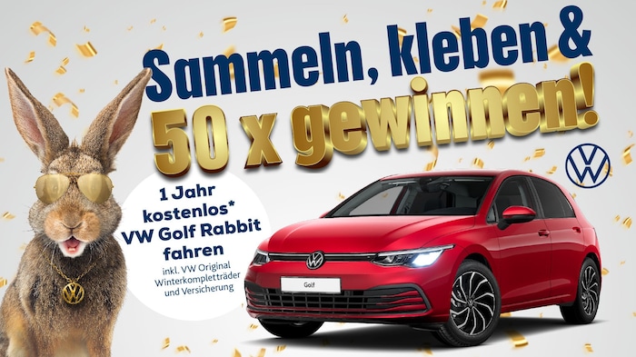 *Der Gewinn ist inkl. VW Original Winterkompletträder, Vollkasko-Versicherung, Jahresvignette, 15.000 km und exkl. Tankkosten zu verstehen. Kraftstoffverbrauch: 4,2 - 8,5 l/100 km. CO₂-Emissionen: 110 - 192 g/km. Symbolbild. Stand 03/2024