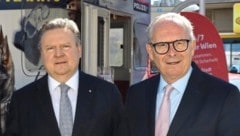 Neue Dreierkoalition für mehr Sicherheit im zehnten Bezirk: Vizebürgermeister Christoph Wiederkehr (Neos), Stadtchef Ludwig Michael (SPÖ) und ÖVP-Stadtrat Karl Mahrer (v.l.n.r.) (Bild: Marcus Deak)