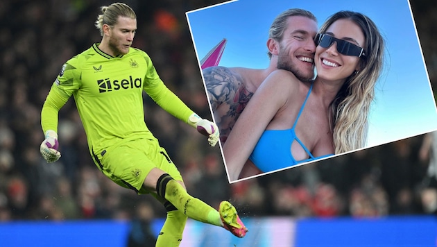 Diletta Leotta would like Loris Karius to move to Italy. (Bild: APA/AFP/JUSTIN TALLIS, instagram.com/dilettaleotta)