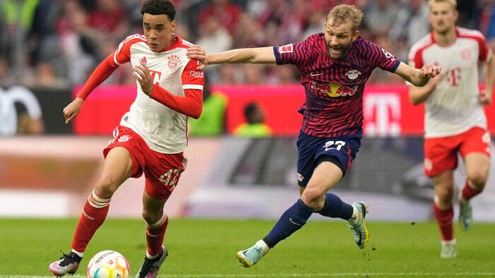 Oberleitner had frequent contact with Bayern superstar Jamal Musiala (left) as a youth player.